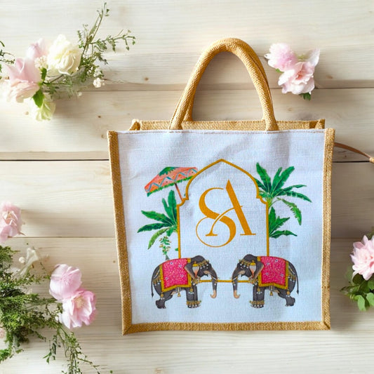 Customized Multi Print Jute Bag